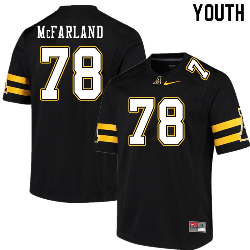 Youth #78 Craig McFarland Appalachian State Mountaineers College Football Jerseys Sale-Black